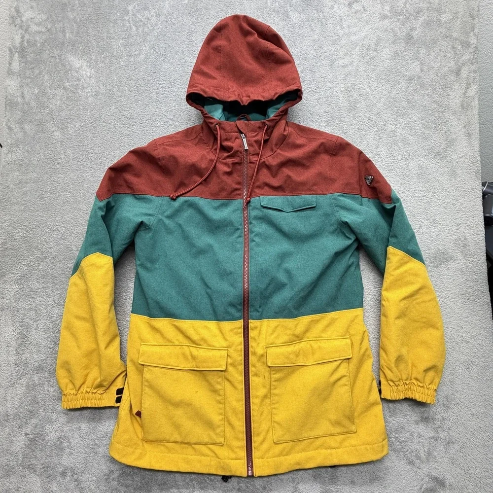 Aperture‎ Jacket Mens L Multicolor Parka Hooded Insulated Waterproof Pockets